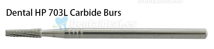 10Pcs HP703L Bur Dental Carbide Taper Fissure Cross Cut Burs